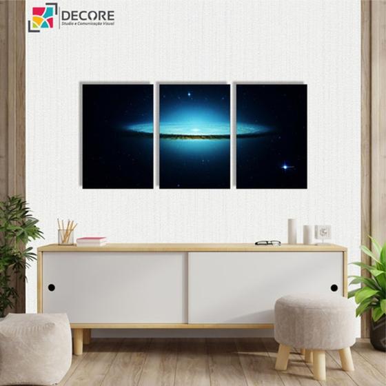 Imagem de Kit Com 3 Peças Quadros Decorativos Universo Espaço Sideral