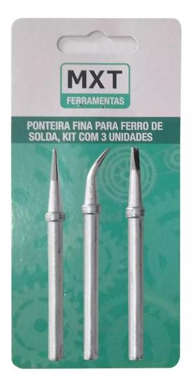 Imagem de Kit Com 3 Ponteiras Ponta Fina Para Ferro De Solda 110v/220v