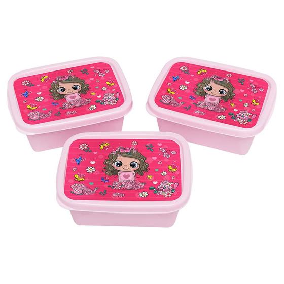 Imagem de Kit com 3 potes Plásticos 220 Ml  Potinhos com  Tampa