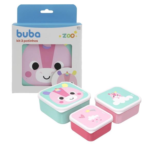 Imagem de Kit Com 3 Potinhos Zoo Unicórnio 19056 - Buba