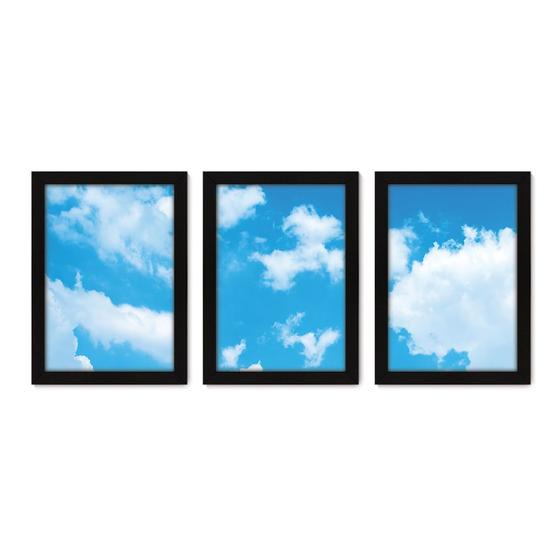 Imagem de Kit Com 3 Quadros - Céu Nuvens Paisagem - 245kq02p