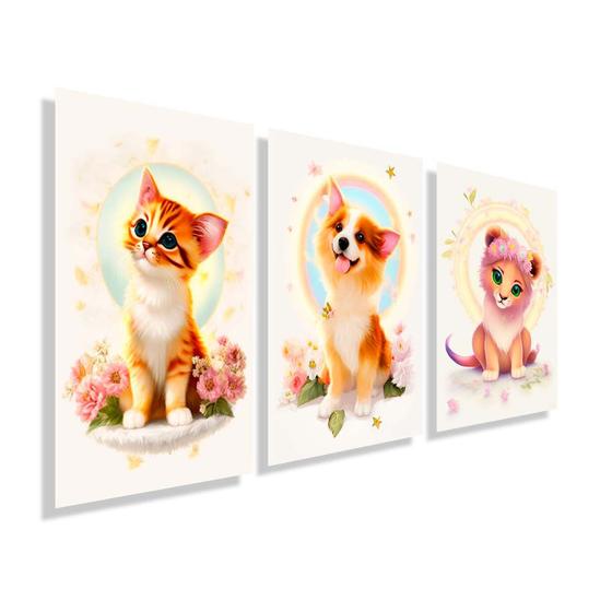 Imagem de Kit com 3 quadros decorativos infantil  KIT125