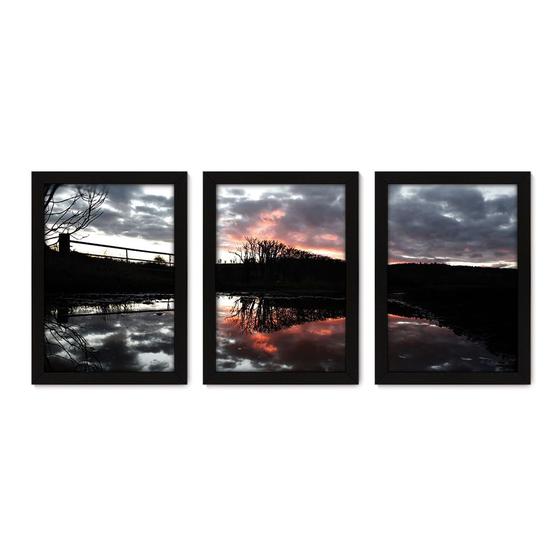 Imagem de Kit Com 3 Quadros - Ponte Paisagem - 218kq02p