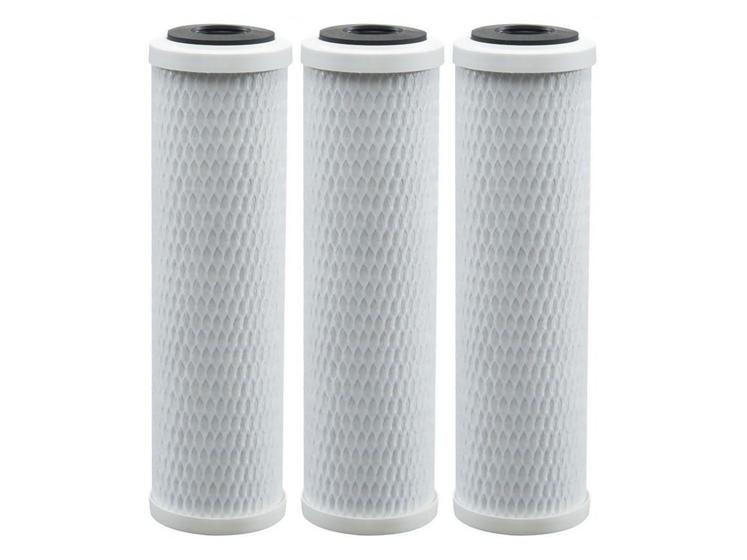 Imagem de Kit Com 3 Refil Carbon Block Carvão Ativado 9 3/4 10 Filtro