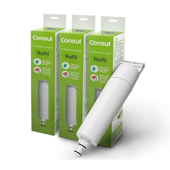 Kit Com 3 Refis / Filtro CIX01AX Para Purificador de Água CONSUL - CPC30CPB35 e CPB36 (Original) Menor preço em Kit Com 3 Refis / Filtro CIX01AX Para Purificador de Água CONSUL - CPC30CPB35 e CPB36 (Original)
