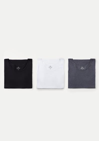 Imagem de Kit Com 3 Regatas Masculinas Básicas Slim Hering