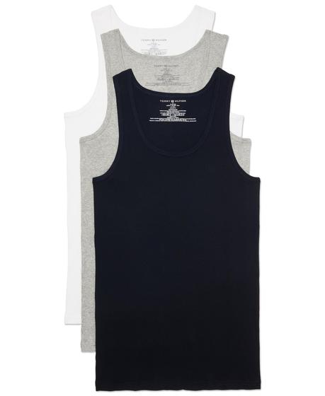 Imagem de Kit com 3 Regatas Tommy Hilfiger Masculinas - Algodão Clássico