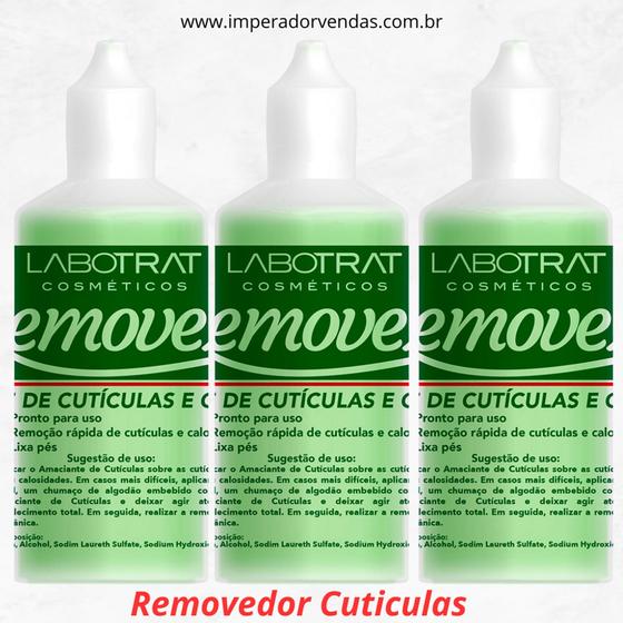 Imagem de Kit Com 3 Removex Amaciante De Cuticula e Calosidade 120ml  Labotrat