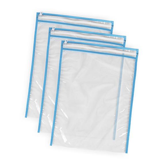 Imagem de Kit com 3 saquinhos organizadores para mala de maternidade com zíper