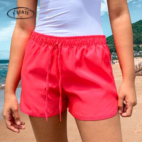 Imagem de kit com 3 short tactel feminino boxe para academia saida de praia