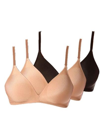 Imagem de Kit com 3 Sutiã sem Aro com Bojo Paraíso Demillus 63476 Colorido
