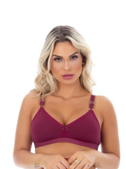 Imagem de Kit com 3 Sutiãs lisos com Alças Reforçadas e Sem Bojo SKU-0022K3