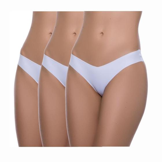 Imagem de Kit com 3 Tangas Corte à Laser BR Lingerie 1135 Microfibra 