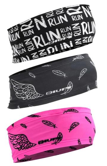 Imagem de Kit com 3 Testeira Headband Faixa de Cabeça Hupi Run Asas