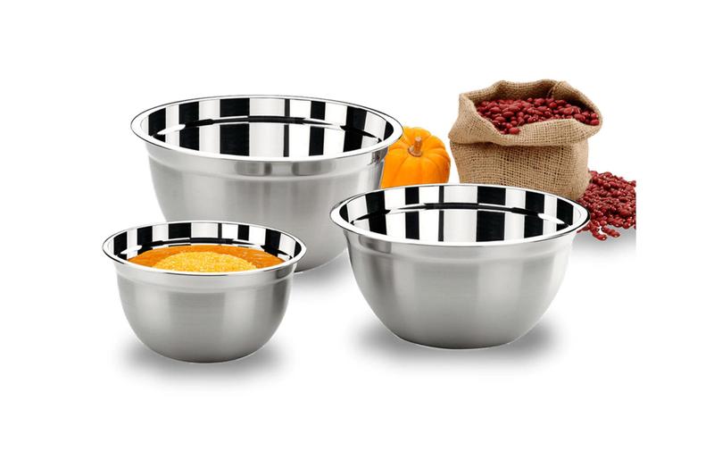 Kit Com 3 Tijelas Bacias Em Inox Suprema Brinox Imagem de Kit Com 3 Tijelas Bacias Em Inox Suprema Brinox