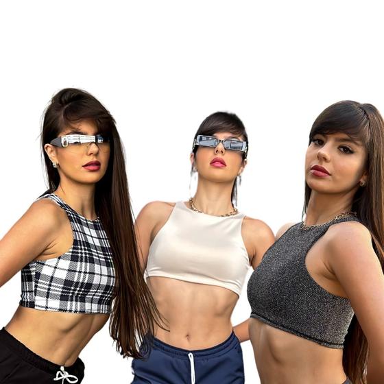 Imagem de Kit Com 3 Top Cropped