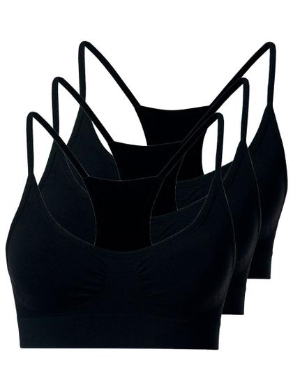 Imagem de Kit com 3 Tops Nadador sem Aro e sem Bojo She 753.02