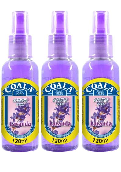 Imagem de Kit com 3 Unidades Coala Odorizante de Ambiente Spray Lavanda 120 Ml