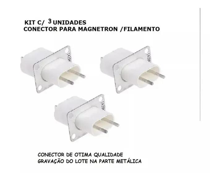 Imagem de Kit Com 3 Unidades - Conector Para Magnetron Filamento
