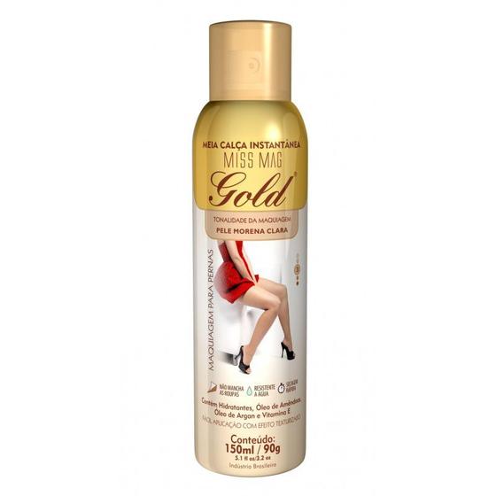 Imagem de Kit com 3 x Miss Mag Gold Morena Clara Meia Calça Líquida Instantânea - 150ml