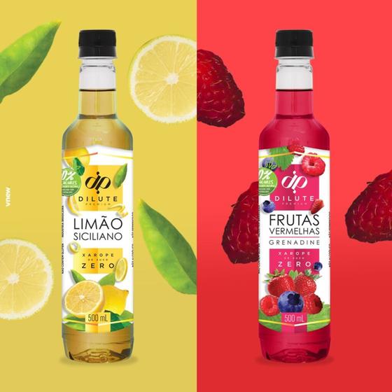 Kit com 3 xaropes dilute zero açucar Xarope para Bebida Magazine Luiza