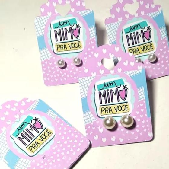 Imagem de Kit com 30 brincos + tag mimo + Saquinhos Plasticos - ASAFE