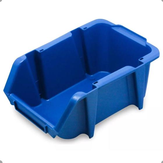 Imagem de Kit Com 30 Caixas Bin Organizadora Plástica Nº3 Azul