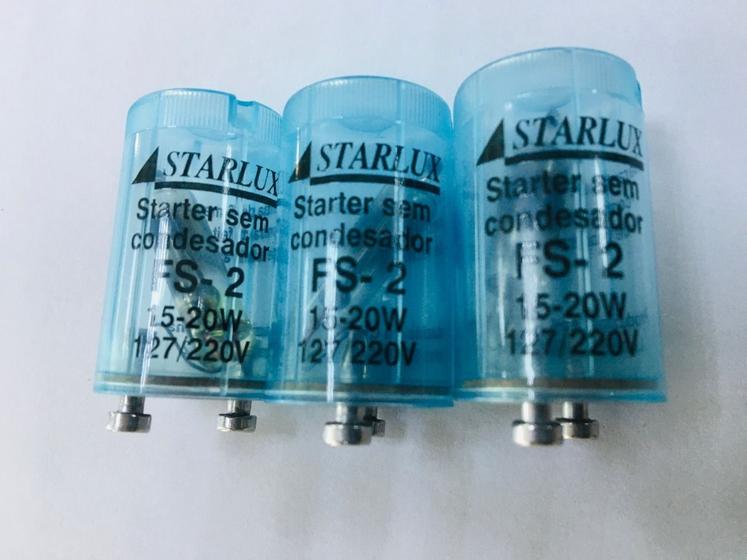 Kit Com 30 Starter Fs-2 Para Lampada 18w/20w Menor preço em Kit Com 30 Starter Fs-2 Para Lampada 18w/20w