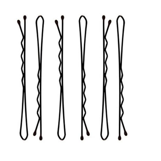 Imagem de Kit com 36 Grampos de cabelo clássico Prendedor Preto 5cm