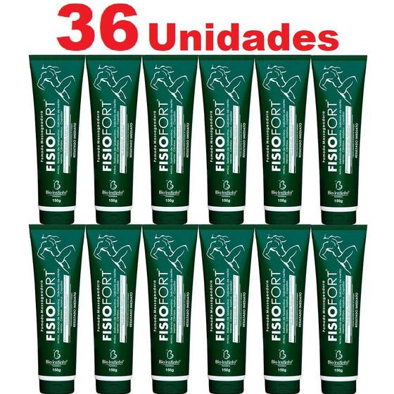 Imagem de Kit com 36 Pomada Fisiofort Massageadora Bio Instinto 150g