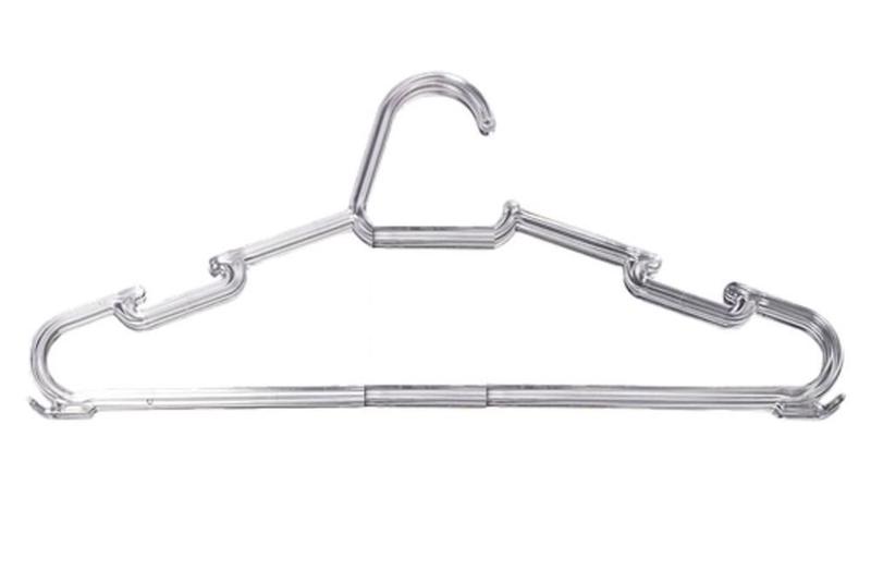 Imagem de Kit Com 390  Cabides Acrílico Cristal  Transparente Médio