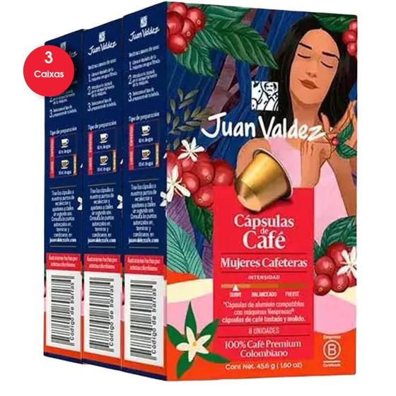 Imagem de Kit Com 3Un Café Juan Valdez Mujeres Cafeteras 44,8G 8 Caps