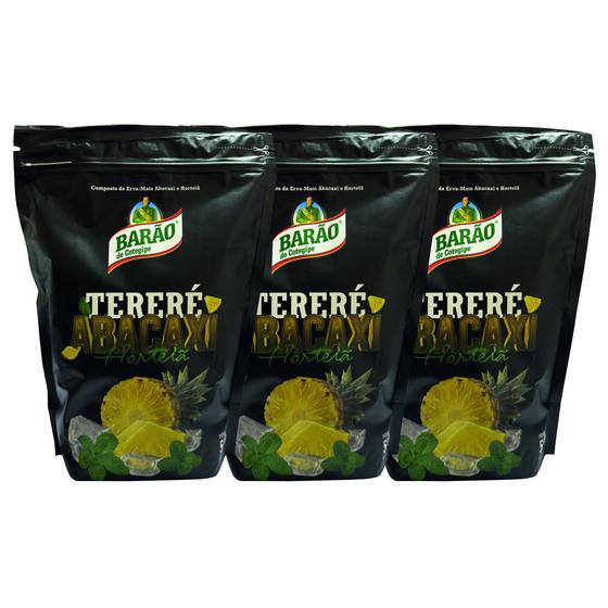 Imagem de Kit com 3un Erva Mate Barão de Cotegipe Premium 500g Sem Açúcar Escolha o Sabor