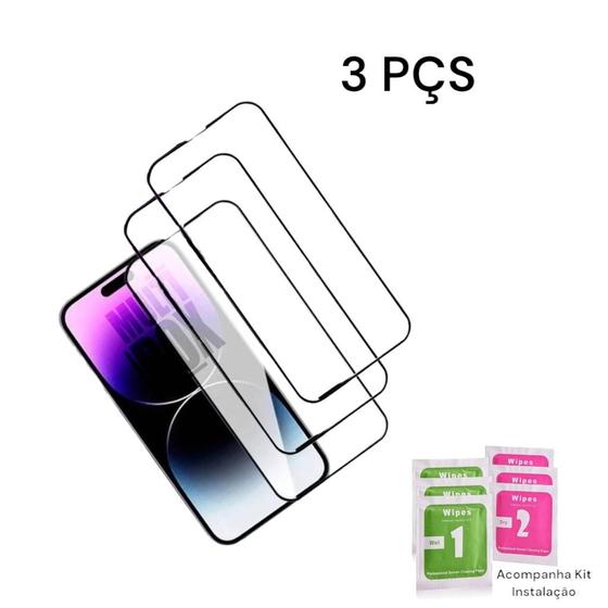Imagem de Kit Com 3UN Películas Protetoras De Cerâmica Flexível 9D Para Iphone 14 Pro Max