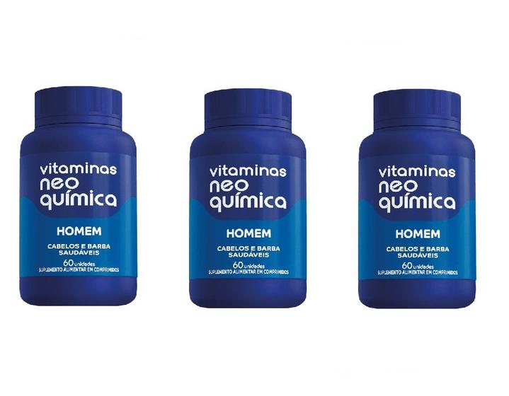 Imagem de Kit Com 3x Vitamina Homem C/60 Comprimidos  - Neo Quimica