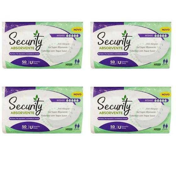 Imagem de Kit com 4 Absorvente Geriátrico Pós Parto E Operatório Security Com 200 Atacado