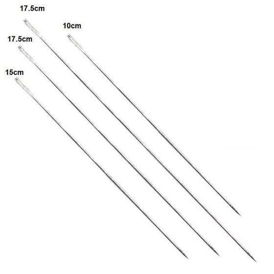 Imagem de Kit com 4 Agulhas Longa Tapeceiro Boneca 17.5/15/17.5/10cm