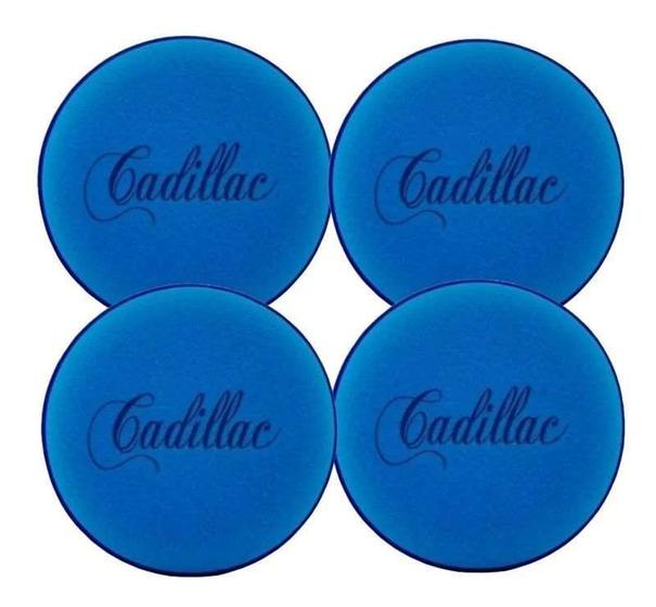 Imagem de Kit com 4 aplicador espuma azul enceramento - cadillac