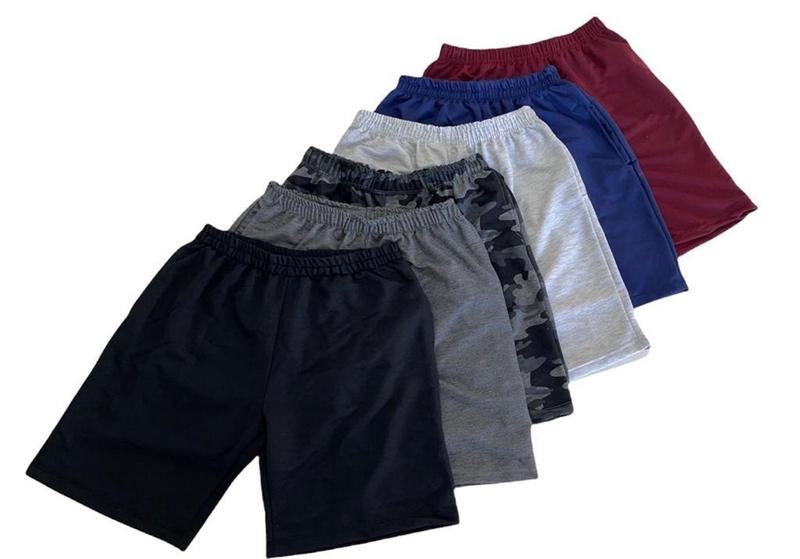 Kit Com 4 Bermuda Masculina Shorts Moletom Academia Fitness Menor preço em Kit Com 4 Bermuda Masculina Shorts Moletom Academia Fitness