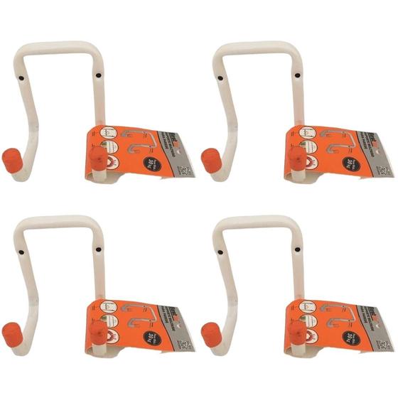 Imagem de Kit Com 4 Bestfer Suporte De Aço Parede Multiuso Bicicleta Suporta 30kg BFH1643