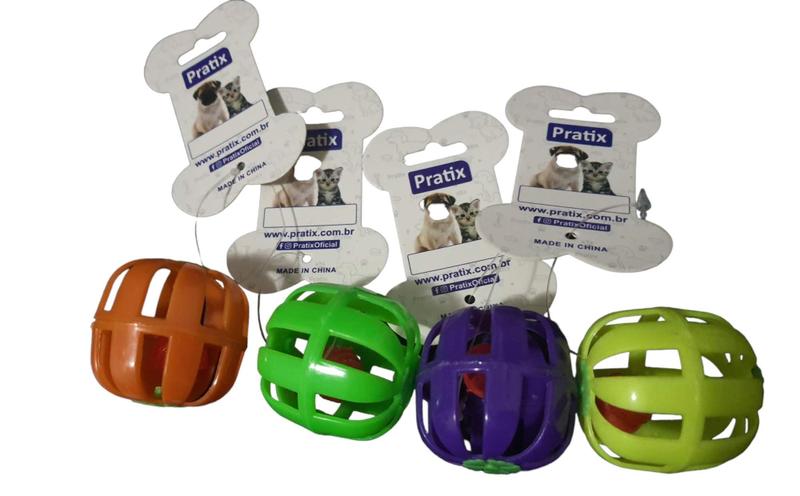 Imagem de Kit Com 4 Bolinhas Resistentes Para Pet Pequenos Gato Cão
