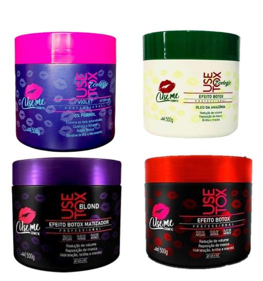 Imagem de Kit com 4 botox use me cosmetic 4x500g