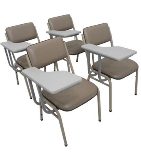 Imagem de Kit com 4 Cadeiras  para Auditórios Linha Hotel Smart Cinza