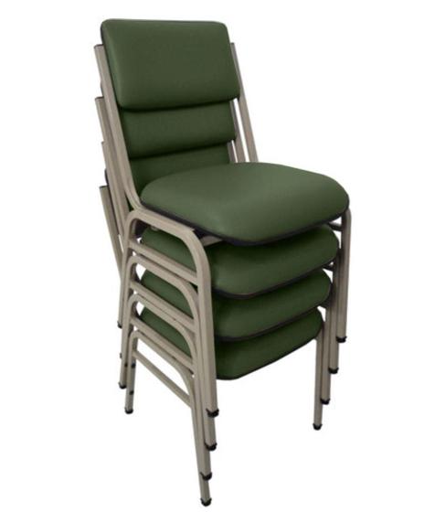 Imagem de Kit com 4 Cadeiras para Auditórios Linha Hotel Smart Verde