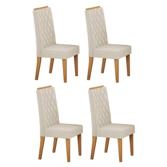 Imagem de Kit com 4 Cadeiras para Sala de Jantar Mdp/mdf Dyniz