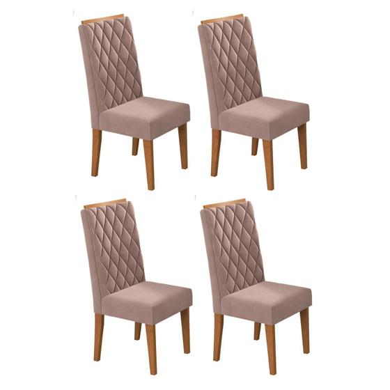 Imagem de Kit com 4 Cadeiras para Sala de Jantar Mdp/mdf Dyniz
