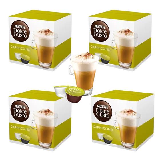 Imagem de Kit com 4 Caixas Cápsulas Café Cappuccino Dolce Gusto Nescafe 10 Unidades