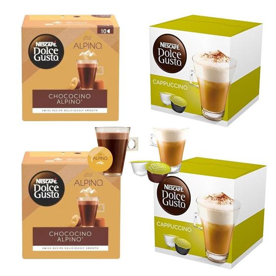 Imagem de Kit com 4 Caixas Capsulas Café Dolce Alpino + Cappuccino 10 Unidades
