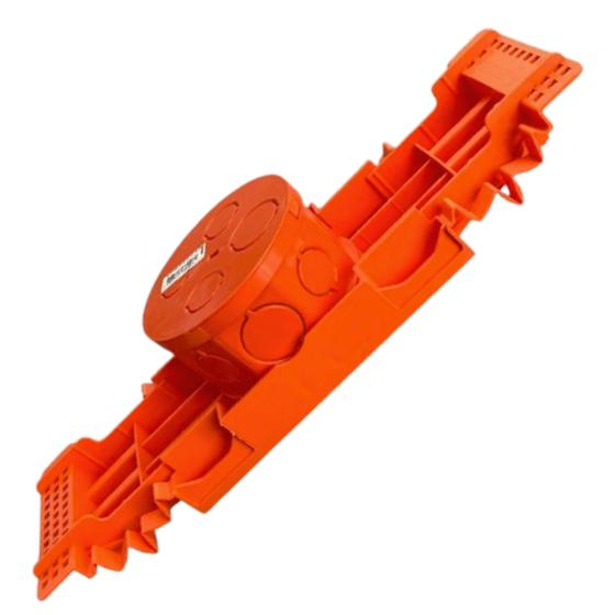 Imagem de Kit com 4 Caixinha de Laje com Suporte Reulável de 30cm á 37cm Laranja Tigre