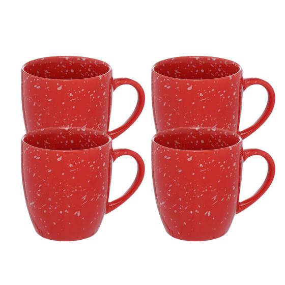 Imagem de Kit Com 4 Caneca Em Cerâmica Café Chá Design Clássico Personalizada 250ml